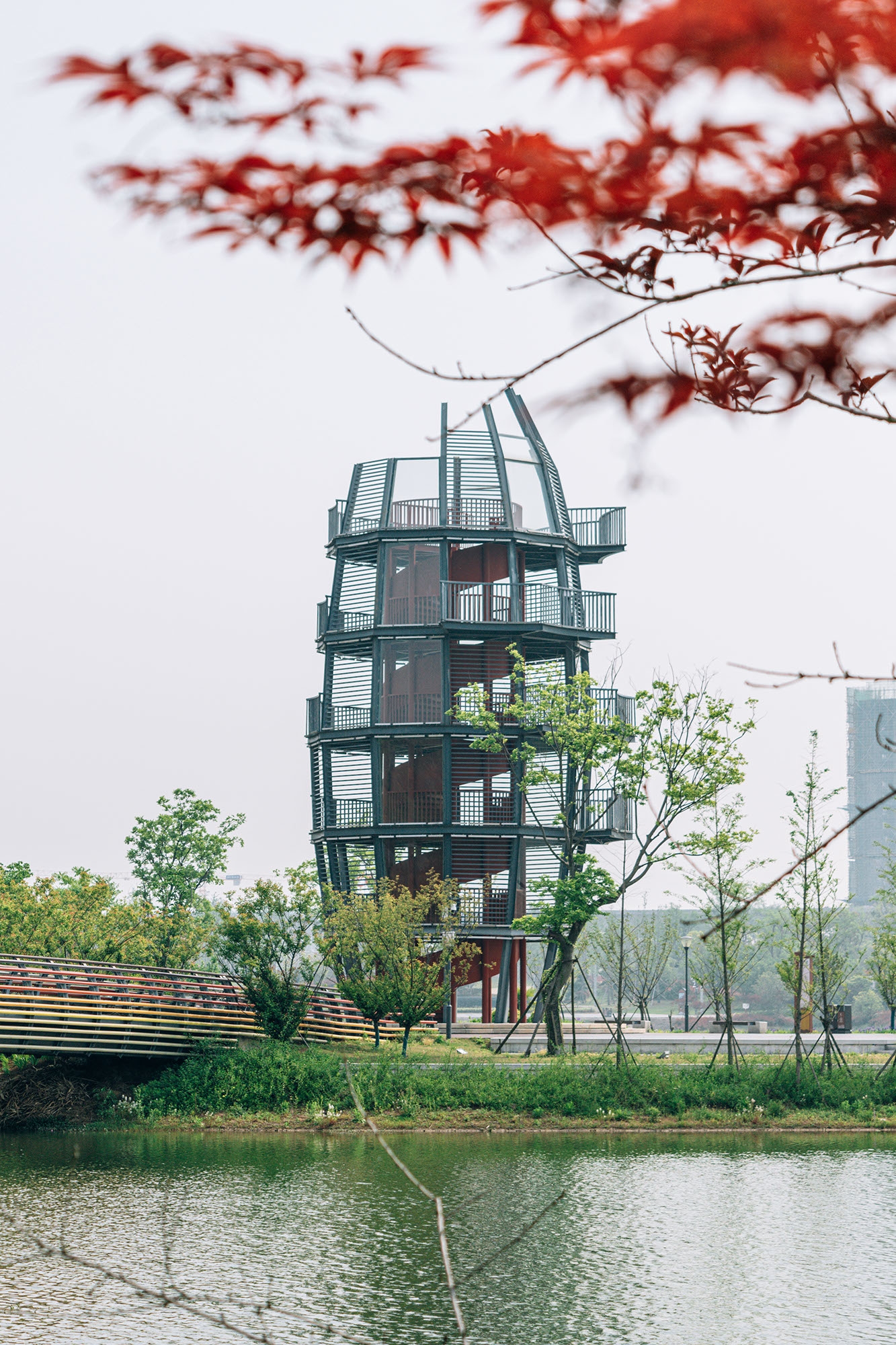 打卡滁州鱼尾狮公园风景优美不仅能健身还有小游乐场老少皆宜